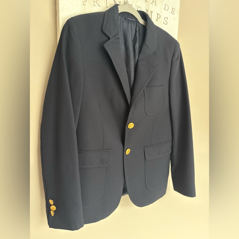 Brooks Brothers Boy’s Navy Blazer with Gold Buttons